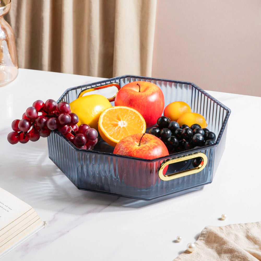 Serafina Octagon Rotating Tray Blue 10 Inch Nestasia