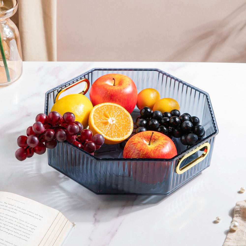 Serafina Octagon Rotating Tray Blue 10 Inch Nestasia