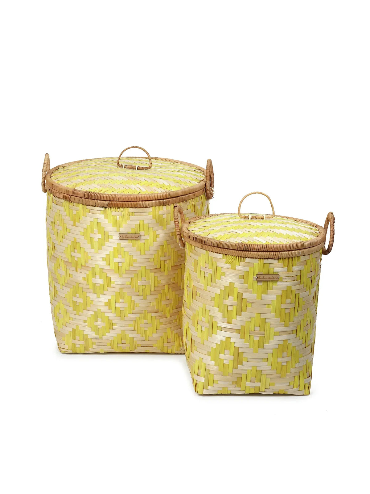 Handwoven Bamboo Laundry Basket with Lid for Stylish Home Organization