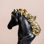 Knight Horse Chess Piece Decor Black 10 Inch Nestasia