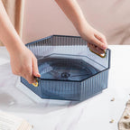 Serafina Octagon Rotating Tray Blue 10 Inch Nestasia