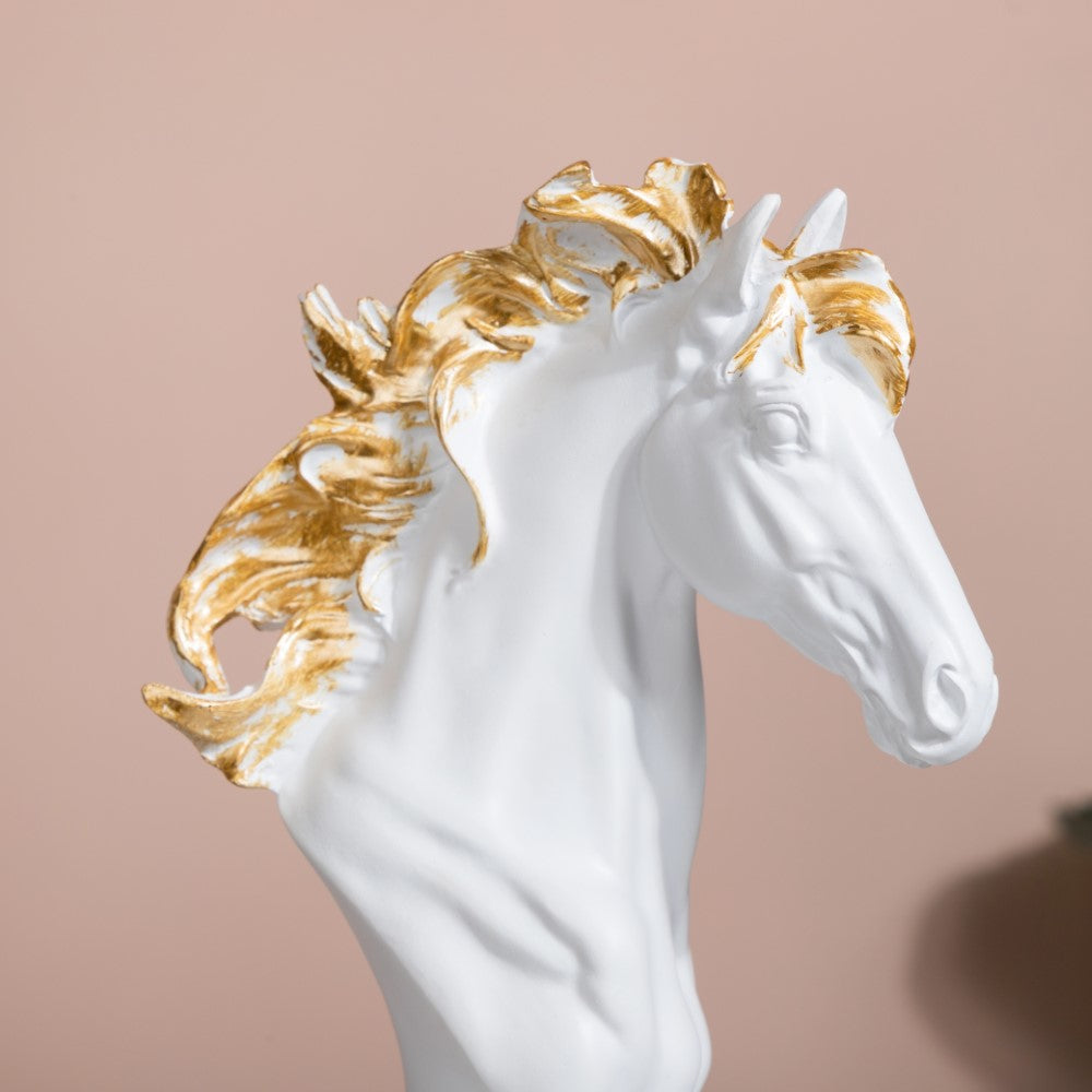 Knight Horse Chess Piece Decor White 10 Inch Nestasia