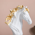Knight Horse Chess Piece Decor White 10 Inch Nestasia