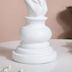 Knight Horse Chess Piece Decor White 10 Inch Nestasia
