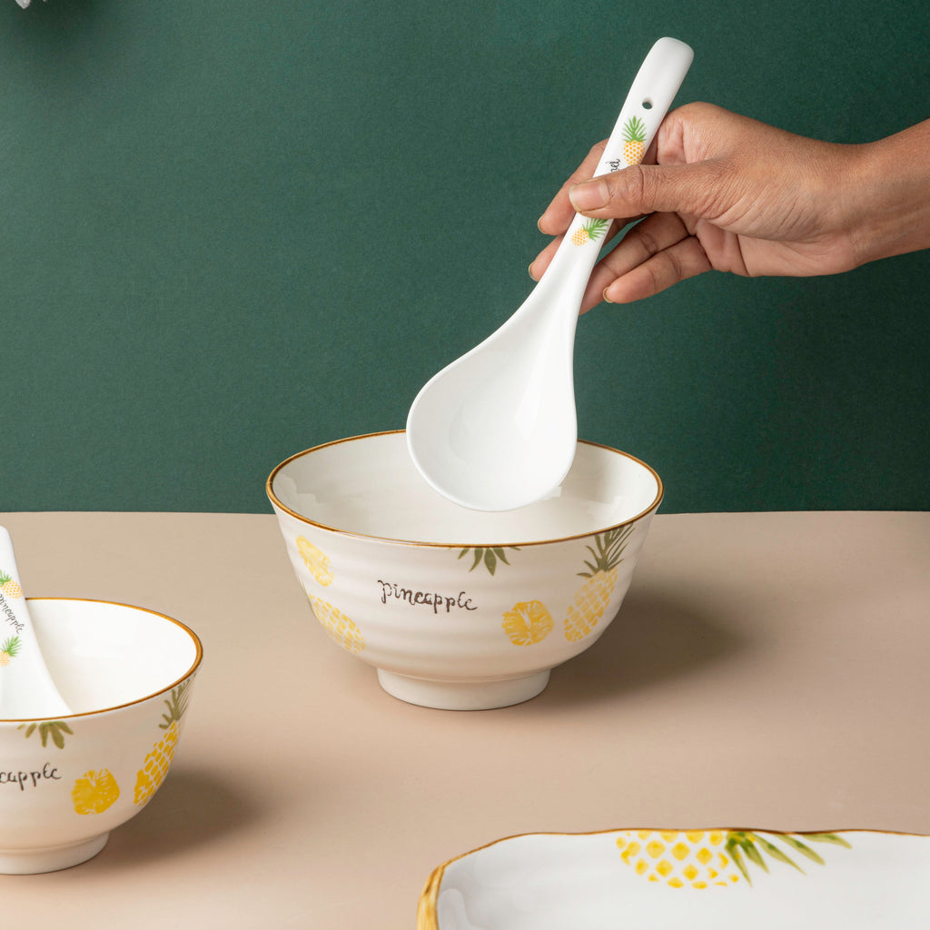 Pineapple 16 piece Soup Set For 4 Nestasia