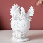 Vintage Dove Couple Showpiece White Nestasia