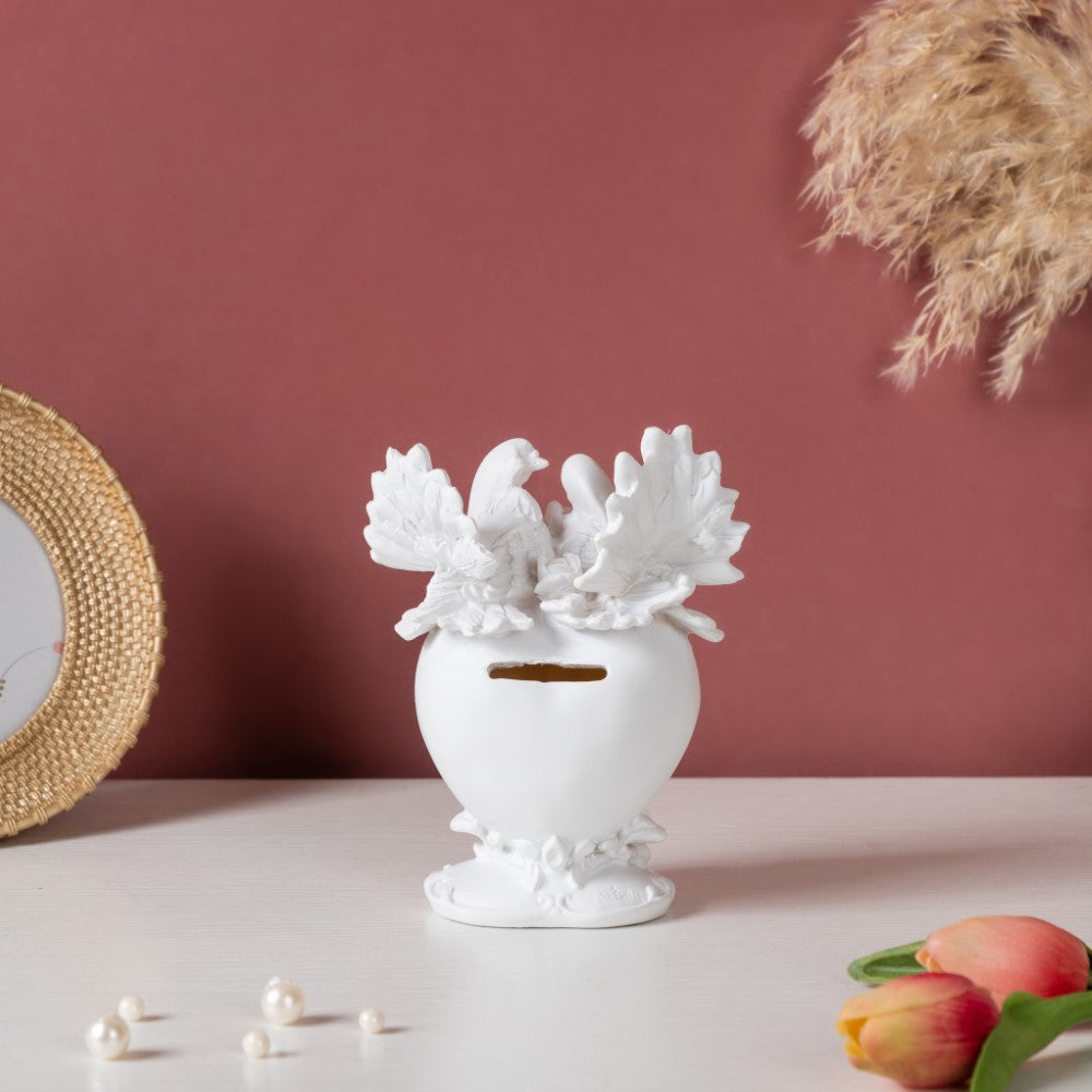 Vintage Dove Couple Showpiece White Nestasia