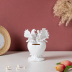 Vintage Dove Couple Showpiece White Nestasia