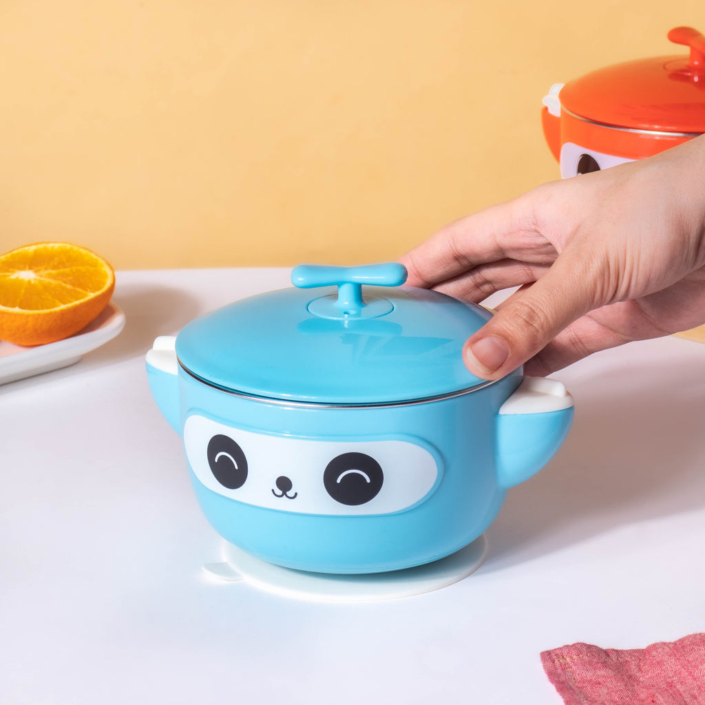 Tellytubby Stay Warm Steel Bowl With Suction Base Blue 300 ml Nestasia
