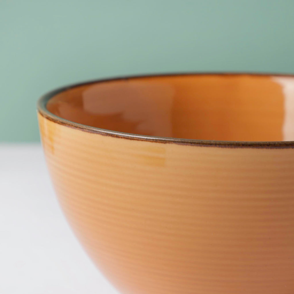 Adora Rimmed Glossy Soup Bowl Orange 550ml Nestasia
