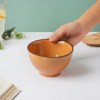 Adora Rimmed Glossy Soup Bowl Orange 550ml Nestasia