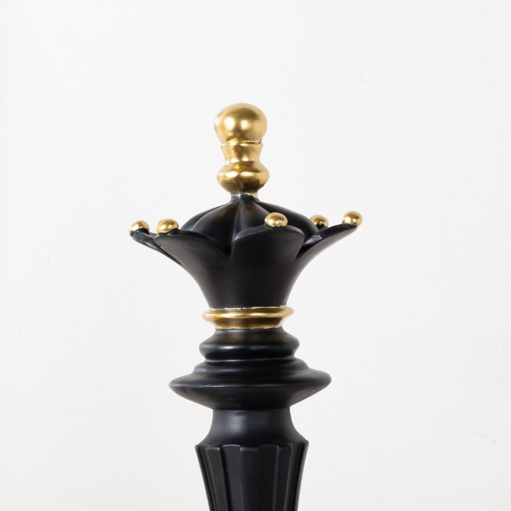 Chess Queen Showpiece Black 14 Inch Nestasia