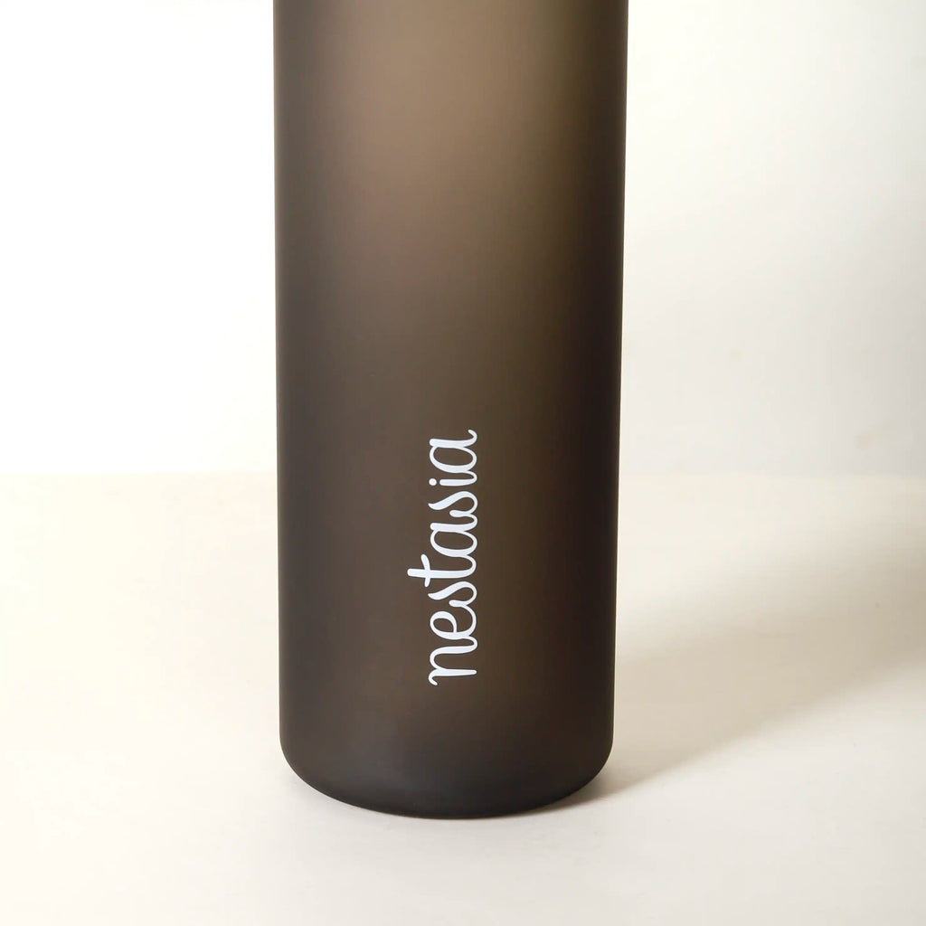 Sleek Chic Water Bottle Black 1L Set Of 2 Nestasia