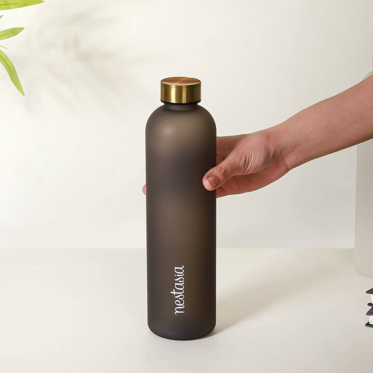 Sleek Chic Water Bottle Black 1L Set Of 2 Nestasia