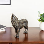 Antique Howling Wolf Showpiece 9 Inch Nestasia