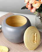 Multi-Purpose Grey Ceramic Jars for Kitchen Storage, Spices, and Dry Ingredients