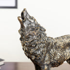 Antique Howling Wolf Showpiece 9 Inch Nestasia