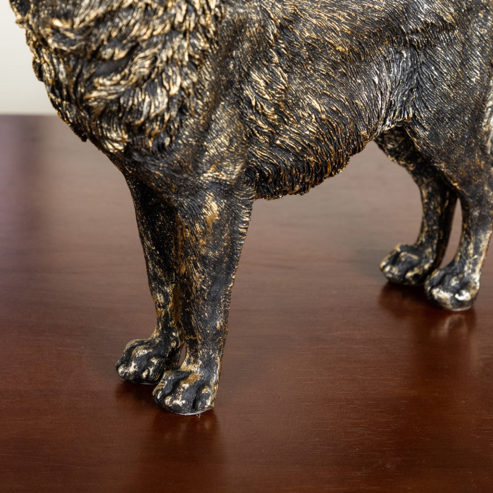 Antique Howling Wolf Showpiece 9 Inch Nestasia