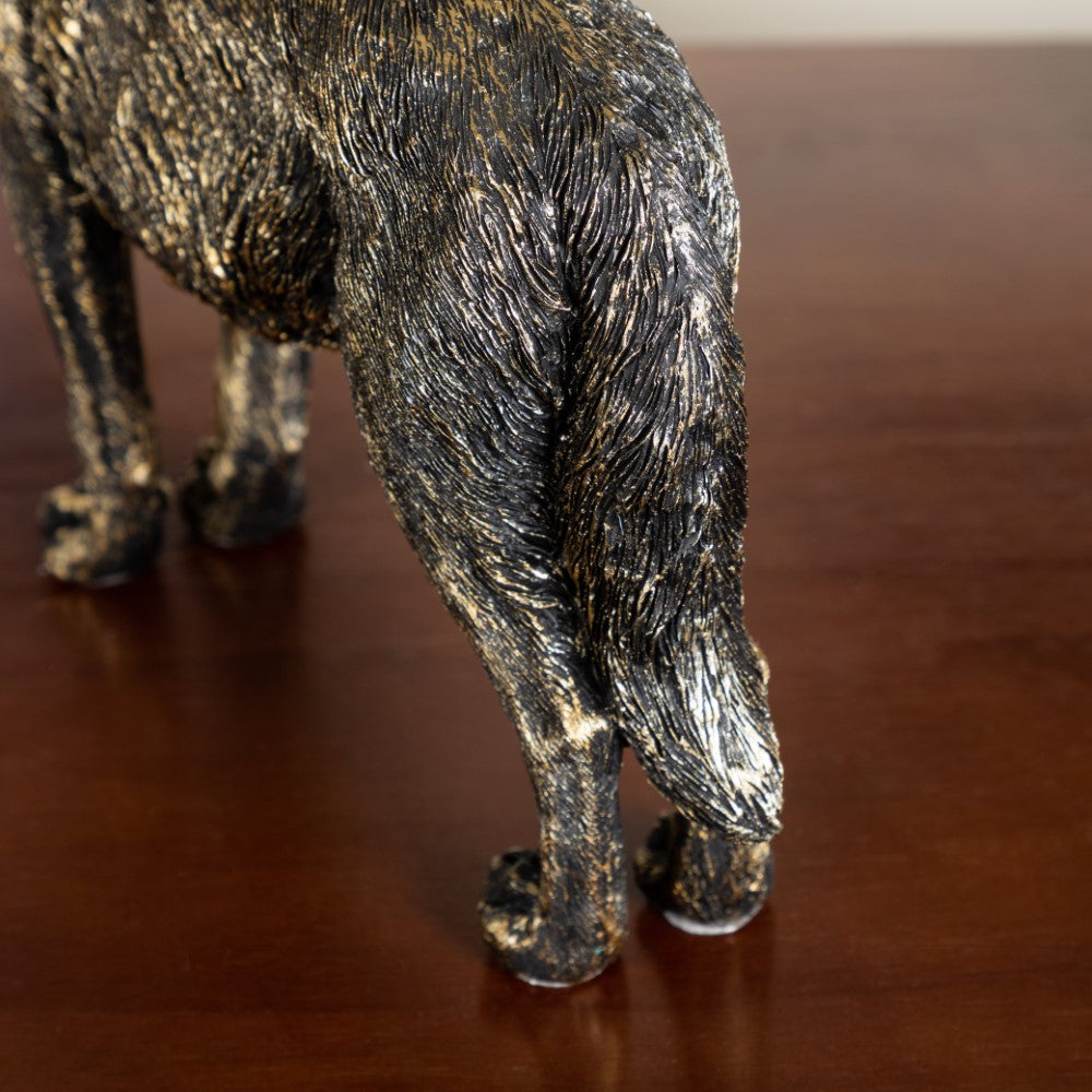 Antique Howling Wolf Showpiece 9 Inch Nestasia