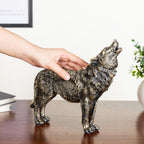 Antique Howling Wolf Showpiece 9 Inch Nestasia