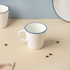 Riona Ceramic Teacup White And Blue