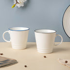 Riona Ceramic Teacup White And Blue