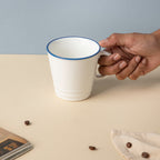 Riona Ceramic Teacup White And Blue