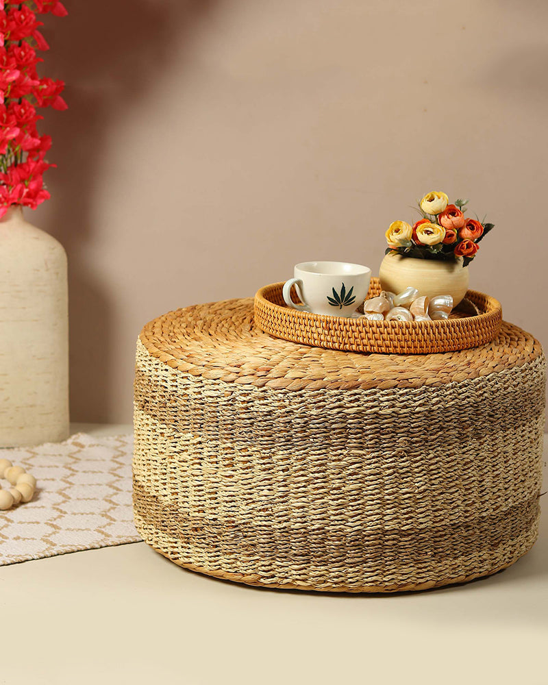 Decorative Seagrass Ottomans for Cozy Home Seating