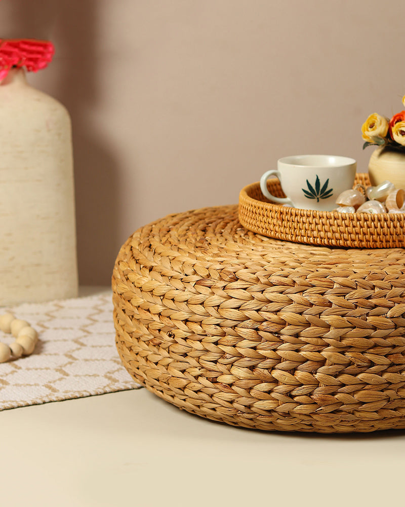 Decorative Seagrass Ottomans for Cozy Home Seating
