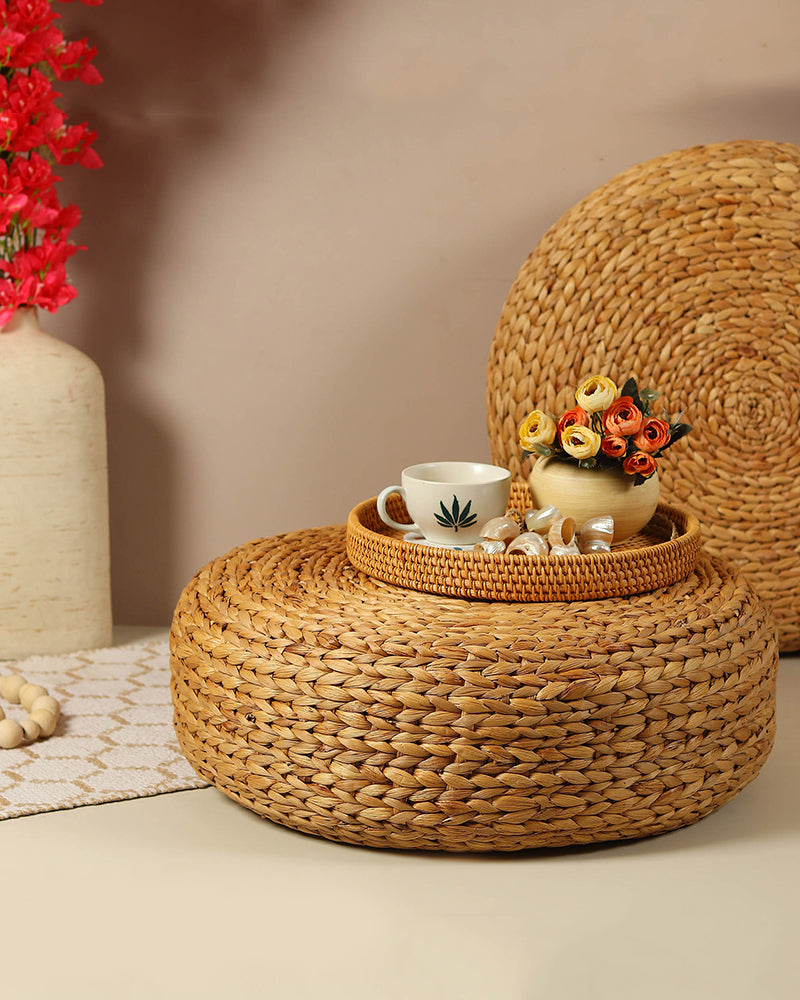 Decorative Seagrass Ottomans for Cozy Home Seating