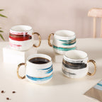 Abstract Golden Handle Cup Nestasia