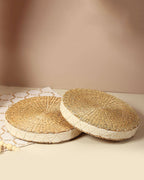 Seagrass Floor Pillow for Living Room, Meditation, and Seating