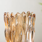 Tulip Crystal Glass Vase Amber 11 Inch Nestasia