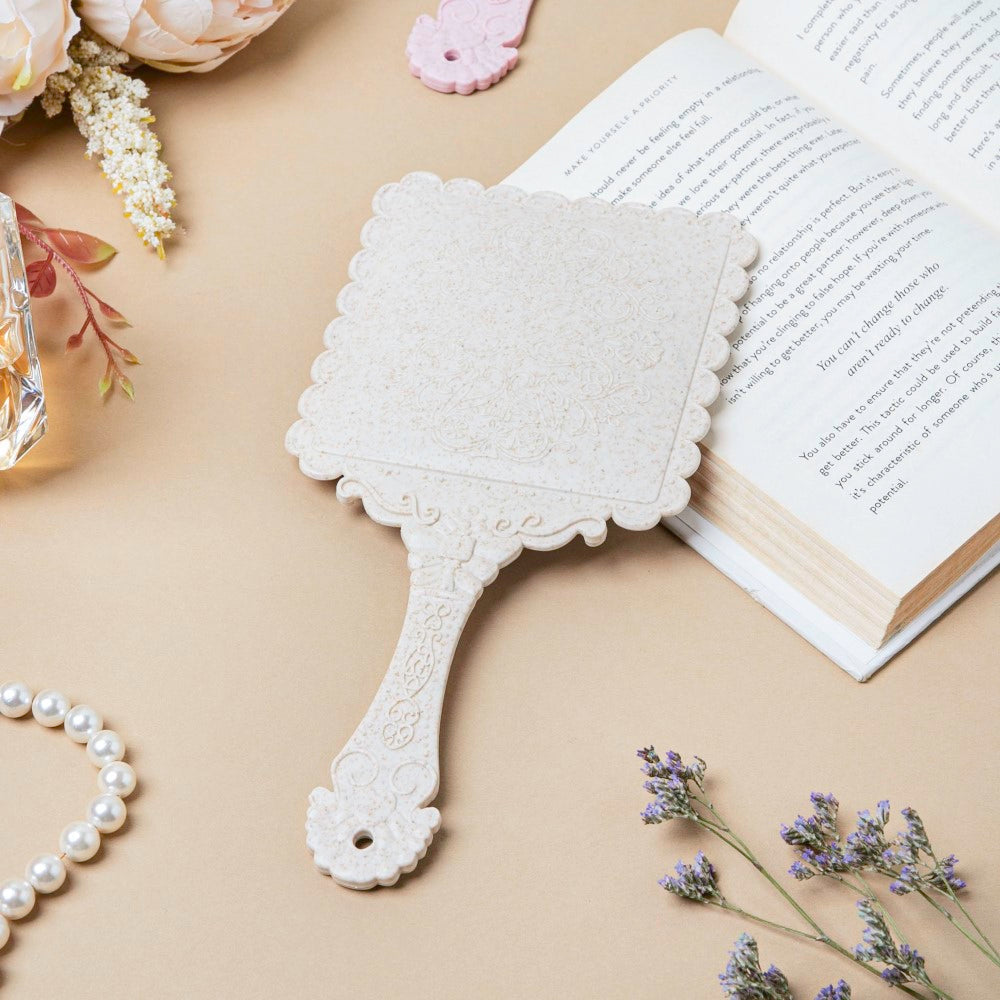 Vintage Classic Hand Mirror Ivory Nestasia