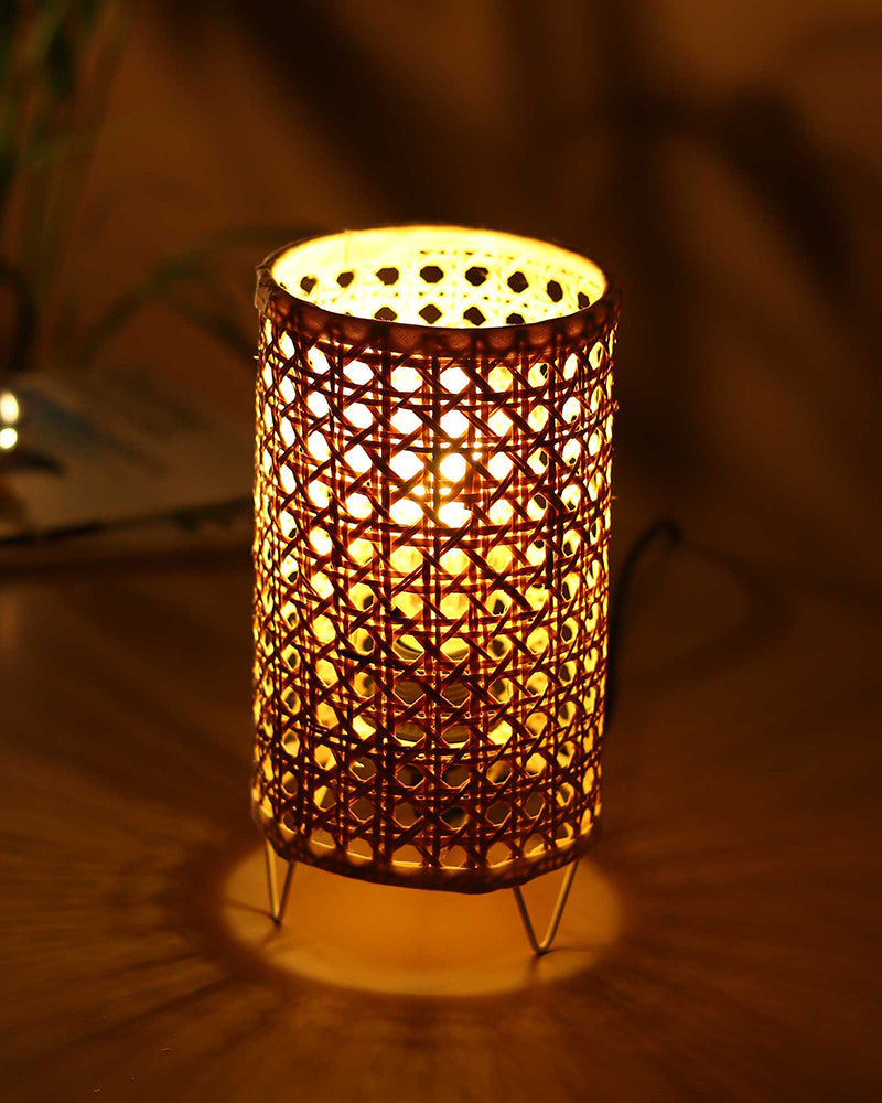 Rattan Table Lamp for Living Space and Dining Area