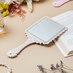 Vintage Classic Hand Mirror Ivory Nestasia
