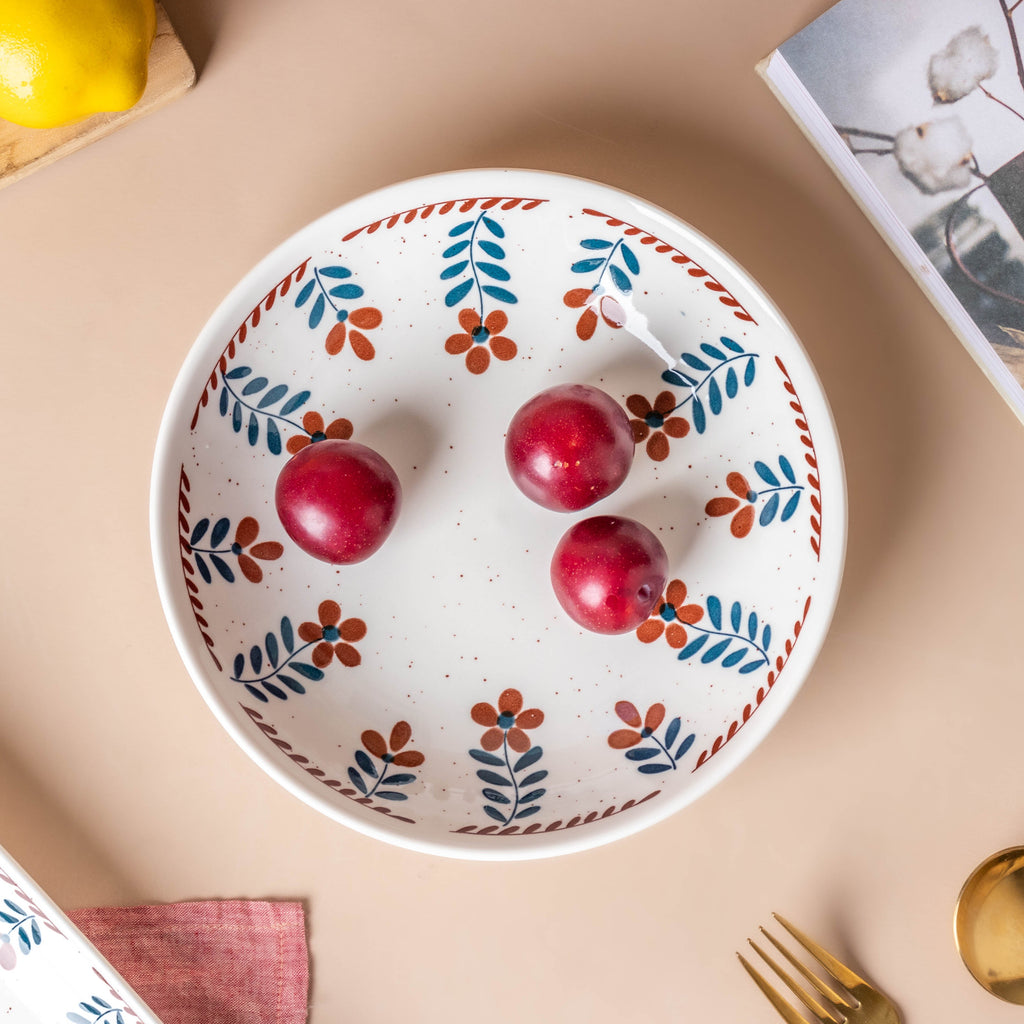 Carmella Floral Ceramic Pasta Plate Nestasia