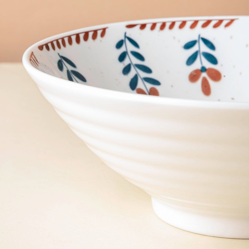 Carmella Floral Ceramic Ramen Bowl 900 ml Nestasia