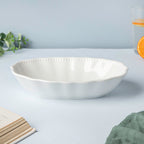 Serena Oval Serving Bowl White 10 inch 800 ml Nestasia
