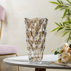 Oasis Crystal Glass Vase Amber Small 9 Inch Nestasia