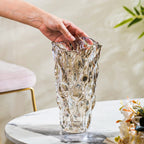 Oasis Crystal Glass Vase Amber Small 9 Inch Nestasia