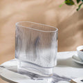 Ripple Modern Glass Vase 8 Inch Nestasia