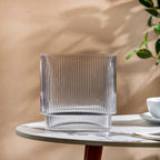 Ripple Modern Glass Vase 8 Inch Nestasia