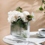 Ripple Modern Glass Vase 8 Inch Nestasia