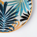 Areca Decal Ceramic Snack Plate 8 Inch Nestasia