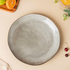 Rustic Handmade Dinner Plate Grey 11 Inch Nestasia
