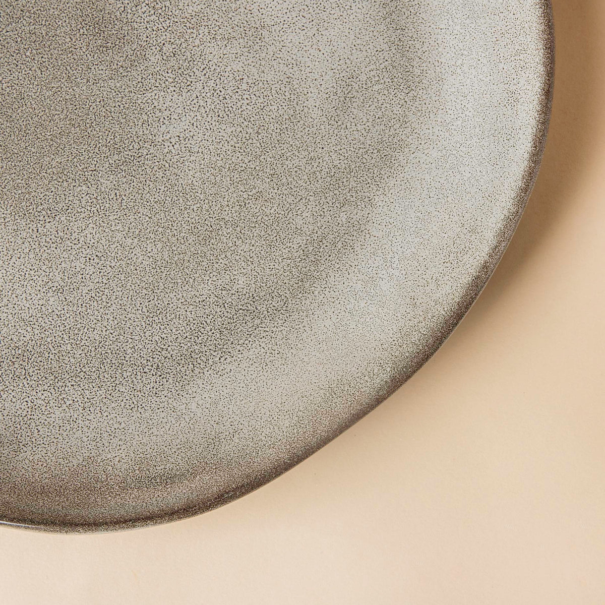 Rustic Handmade Dinner Plate Grey 11 Inch Nestasia