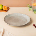 Rustic Handmade Dinner Plate Grey 11 Inch Nestasia