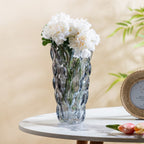 Oasis Crystal Glass Vase Grey Small 9 Inch Nestasia