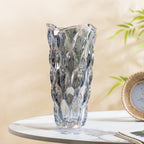 Oasis Crystal Glass Vase Grey Large 11 Inch Nestasia